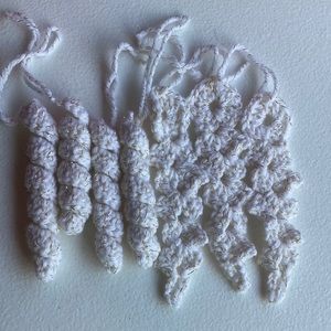 Hand crochet Icicles